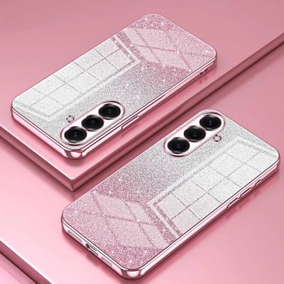 Hoesje geschikt voor Samsung Galaxy S26 Plus - Phonesta Crystal Sparkle Glitter Silicone Back Cover - Roze