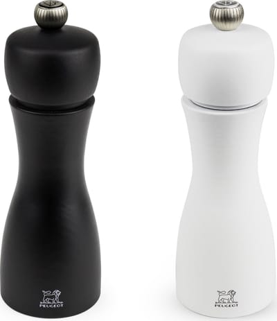 Peugeot Tahiti Peper- En Zoutmolen 15 cm - Mat Zwart & Mat Wit - Duo