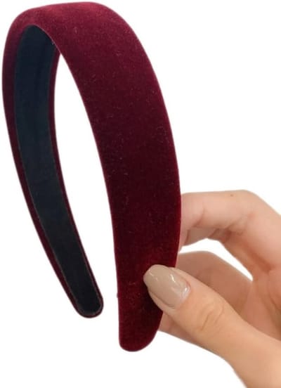 Vintage Velours Haarband voor Dames - Elegante Haaraccessoires voor Dagelijks Gebruik in Wijnrood - Perfect voor Vrouwen en Meisjes