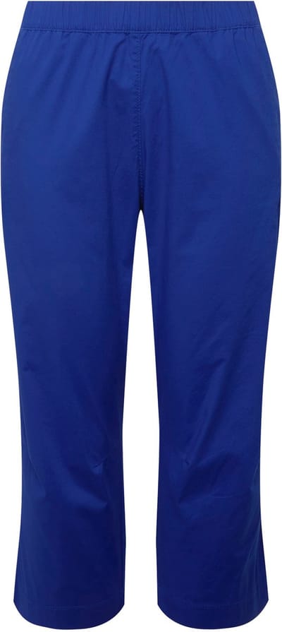 Ulla Popken - Dames - 7/8-broek Ruby voorgevormde knieën rechte pijpen - Kobaltblauw - Maat 42