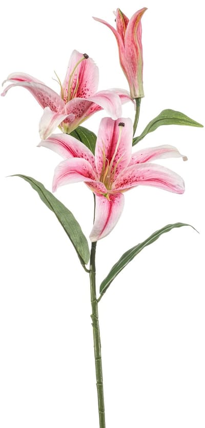 Emerald - Kunstbloem Lelie Casablanca REC lichtroze 85cm - Kunstplant voor binnen