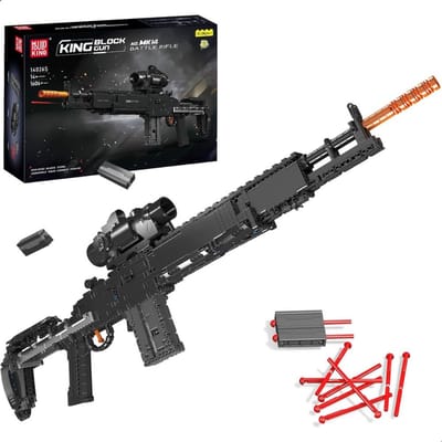 Mould King 14026 MK14 Sniper Rifle bouwset | DIY WW2 army pistool geweer modelbouw | Creator classic motor guns bouwpakket | Technische Educatief militair & leger speelgoed voor volwassenen | Bouwdoos met 1656 bouwstenen