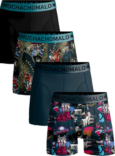 Muchachomalo Heren Boxershorts 4 Pack - Normale Lengte - M - Mannen Onderbroek met Zachte Elastische Tailleband