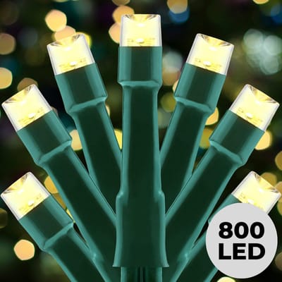 Lomera Kerstboomverlichting - Kerstverlichting - Kerstlampjes Microcluster - Snakelight 800 LED - Warm Wit Licht - 16 Meter Lichtsnoer - Spatwaterdicht Ip44 - Geschikt voor Binnen en Buiten - LED - 800 LED Lampjes