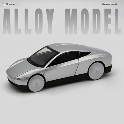 Simulation1:32 Robotaxi Cybercab Modèle de Voiture en Métal Moulé sous Pression, Ornements de Décoration de Bureau, Voitures Jouets pour Enfants, Cadeaux pour Garçons