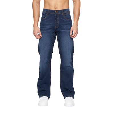 Crosshatch Heren Winsbury Bootcut Jeans (Donkere wasbeurt)