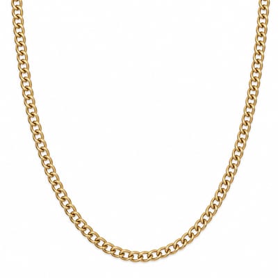 Pax Amare Stainless Steel Ketting - Cubaanse Schakel 3mm - Goudkleurig - Stevige Schakelketting - 60cm