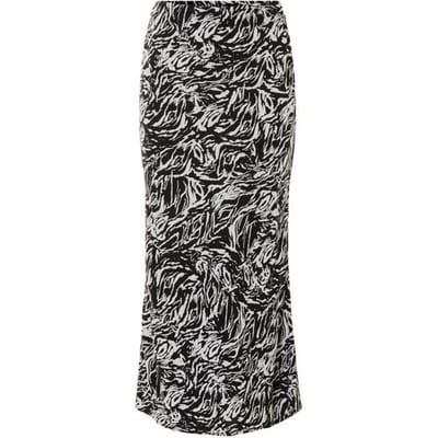 ESMARA Dames midi rok (Zwart/beige, 34)