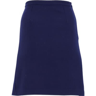 Diane Von Furstenberg knielange rok met plooien aan de achterkant in marineblauw polyester