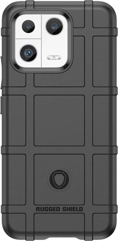 MobyDefend Hoesje - Geschikt voor Xiaomi 13 - Rugged Shield TPU Backcover - Zwart