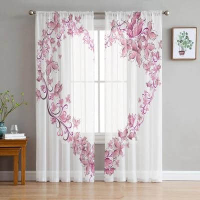 Gedraaide Lijnen Hedendaagse Kunst Grijs Transparante Gordijnen Huis Raamdecoraties Voile Tule Gordijnen Voor Woonkamer Slaapkamer Ruimte Keukenruimte W135 x H115cm x1&Rod Pocket