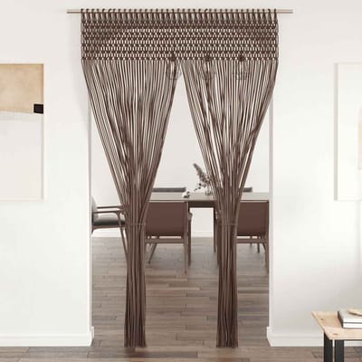 vidaXL - Gordijn - macramé - 140x240 - cm - katoen - taupe