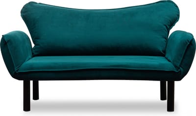 2-Persoons Slaapbank - Petrol Blauw - Ruimtebesparend en Comfortabel - 140x70x65cm