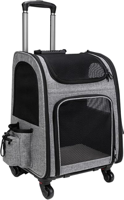 Huisdier Rugzak Kinderwagen - Draagbare Huisdier Tas - Comfortabel Reizen - Met Afneembare Wielen