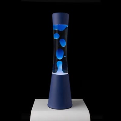 Fisura Grote Design Lavalamp met Blauwe Lava - Blauw + Reservelamp