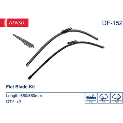 Wisserblad DENSO DF-152, 680mm, Voor, 2 Stuk