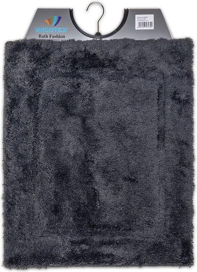 Wicotex - Bidetmat - WC mat - Toiletmat uni Grijs - Badmat - Antislip onderkant - Afmeting 50x60cm
