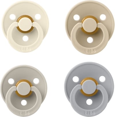Bibs fopspeen 18+ maanden set 4 stuks Ivory, Vanilla, Sand en Cloud maat 3.