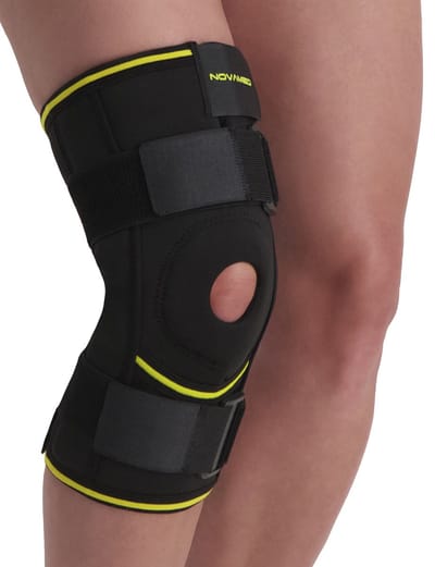 Novamed Kniebrace met Scharnieren - Verstelbare Knieband - Kniebandage - Maximale Ondersteuning - Compressiebrace Knie - Zwart - Maat S