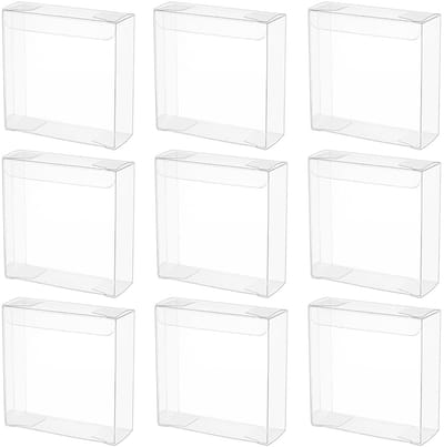 Dailygoods- Geschenkdozen 20 stuks - Doorzichtige PVC Dozen - Huwelijksgunstdozen - Verjaardagscadeau - Feestgunst - Festivalcadeau verpakking 9 x 9 x 3 cm - Cadeaudozen