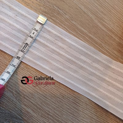 Plooiband - 5 meter - Gordijnband - Trekband - Gabriela Gordijnen - Gordijnen - zonder haakjes