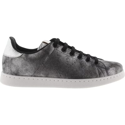 Dames sportschoenen in glanzend metaal Victoria