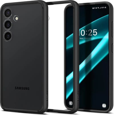 Geschikt voor Spigen Samsung S24 Plus Ultra Hybrid Back Cover Hoesje - Matte Zwart