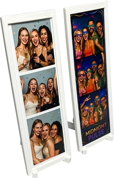 Fotostriphouder - Wit - 2 Stuks - Fotohouder - Fotolijst - Fotolijstje - Fotostandaard - 5 x 15