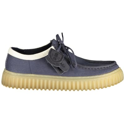 Clarks Blauwe Stof Heren Schoen