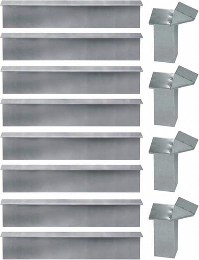 Slakkenplaten Set - Bescherming Tuin - Planten Beveiligen - Verzinkt Plaatstaal - 100x20cm