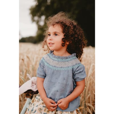 Louise Misha Blouse Tyra Storm Plumetis Size: 6M | Shirts Outlet | Unisex | Blauw