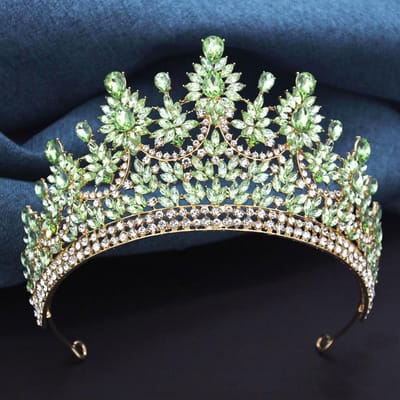 Luxe Rozerode Kristallen Tiara's en Kronen voor Bruid Bruiloft Kroon Hoofddeksel Prinses Koningin Verjaardag Gala Haarjuwelen Pageant gray