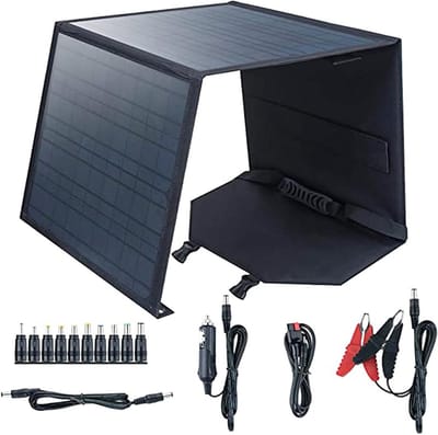 Zonnepaneel - Draagbare oplader - Energie opwekken - Monokristallijn silicium - 60W - Zwart