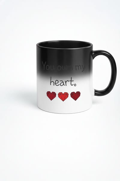 Warmtegevoelige Magische Mok Zelda Harten 'You Own My Heart' - Cadeau Valentijn & Gamers