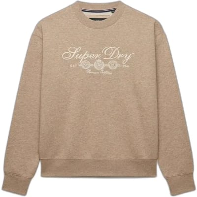 Superdry Country Club Crew Sweatshirt Beige Grootte: 36
