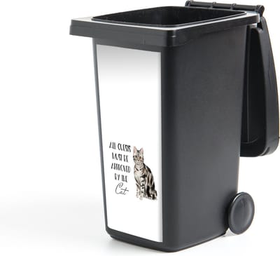 Container sticker Katten - Spreuken - Quotes - All guests must be approved by the cat - 44x98 cm - Kliko sticker
