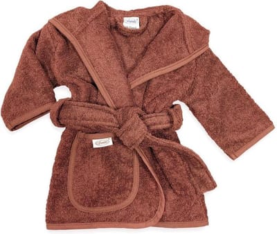 Funnies Badjas Copper 0-12 Maanden Baby Badjas, Badjas Kinderen, Peuterbadjas - 100% Katoenen Badstof - Zacht en Absorberend - Perfect na Zwemmen, Douchen of Badderen - Ideaal als Cadeau voor Baby’s en Kinderen