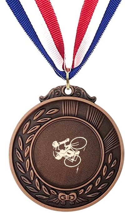 Akyol - wielrenner medaille bronskleuring - Wielrennen - beste wielrenner - leuk cadeau voor iemand die van wielrennen houd - sport - cadeau