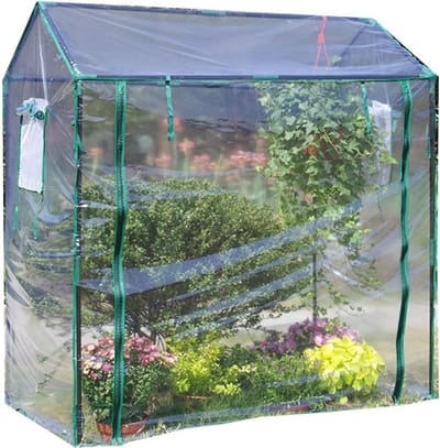 Draagbare Kas - Kweekkas Buiten - Planten Beschermen - Lichtgewicht Opvouwbaar - 51x35x59 Inch - Helder