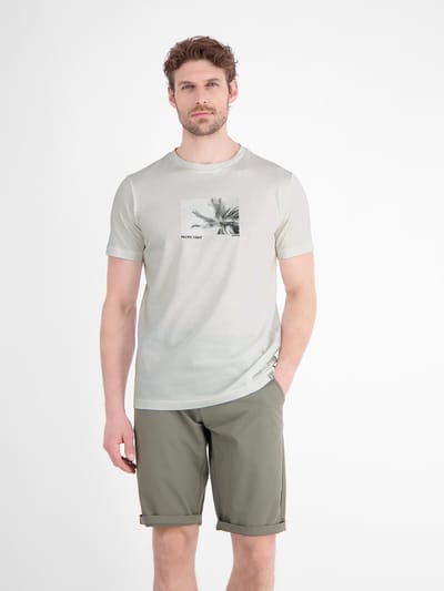 LERROS Katoenen T-shirt met print en comfortabele ronde hals , Maat: S , Kleur: BROKEN WHITE , 100% katoen