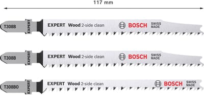 Bosch Expert Serie - Brzeszczot - 3 stuks - 2-Zijdig Scherp - T-Insteek