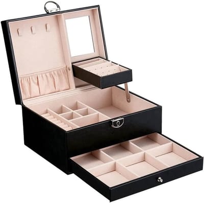 Juwelendoos - Opbergkist Sieraden - Sieraden Organiseren - Dubbele Laag - 22.5 cm - A