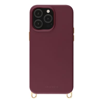 Selencia Hoesje - Geschikt voor iPhone 13 Pro - Rivièra geschikt voor MagSafe Backcover met afneembare haakjes - Choco Brown