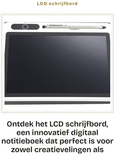 Dailygoods - LCD schrijfbord - Digitaal notitieboek - Handig voor thuis en kantoor - Zwart - Tekenpad - Ideaal voor creatievelingen en zakelijke toepa...