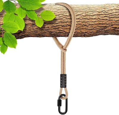 Schommelophanging Touw met Karabijnhaak 120 cm voor Hangmat en Stoel Binnen en Buiten