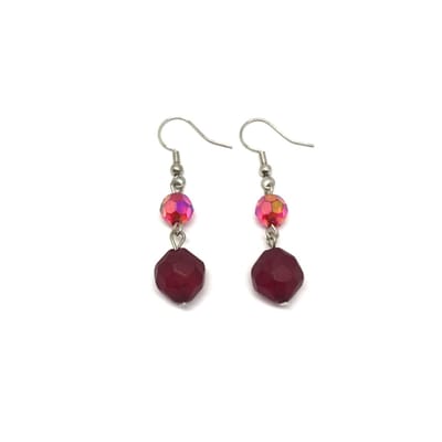 Behave - Oorbellen - Rood kraaltje - Speelse stijl dames - 4 cm