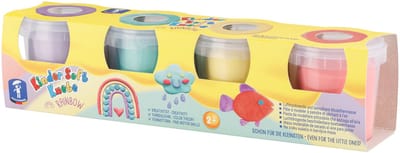 Feuchtmann klei regenboog pastelkleuren - zachte kinderklei creatief.