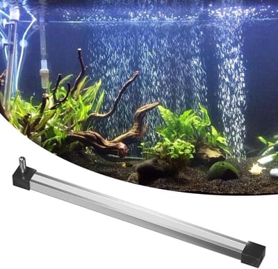 30 cm Aluminium Luchtuitlaatstaaf voor Nano Aquarium: Zuurstofdiffuser met RVS Ventilatie, Ideaal voor Opgeloste Zuurstof en Verbeterde Waterkwaliteit
