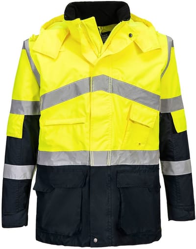 Portwest Hi-Vis Tweekleuren Ademend Jack S760 - Geel/Marine - S