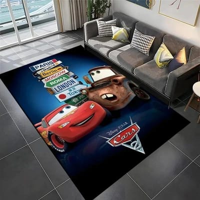 Disney Bliksem McQueen Auto Print Tapijt Kind Woonkamer Spel Antislip Zacht Entree Vloermat Slaapkamer Huisdecoratie Kleed 120*160cm